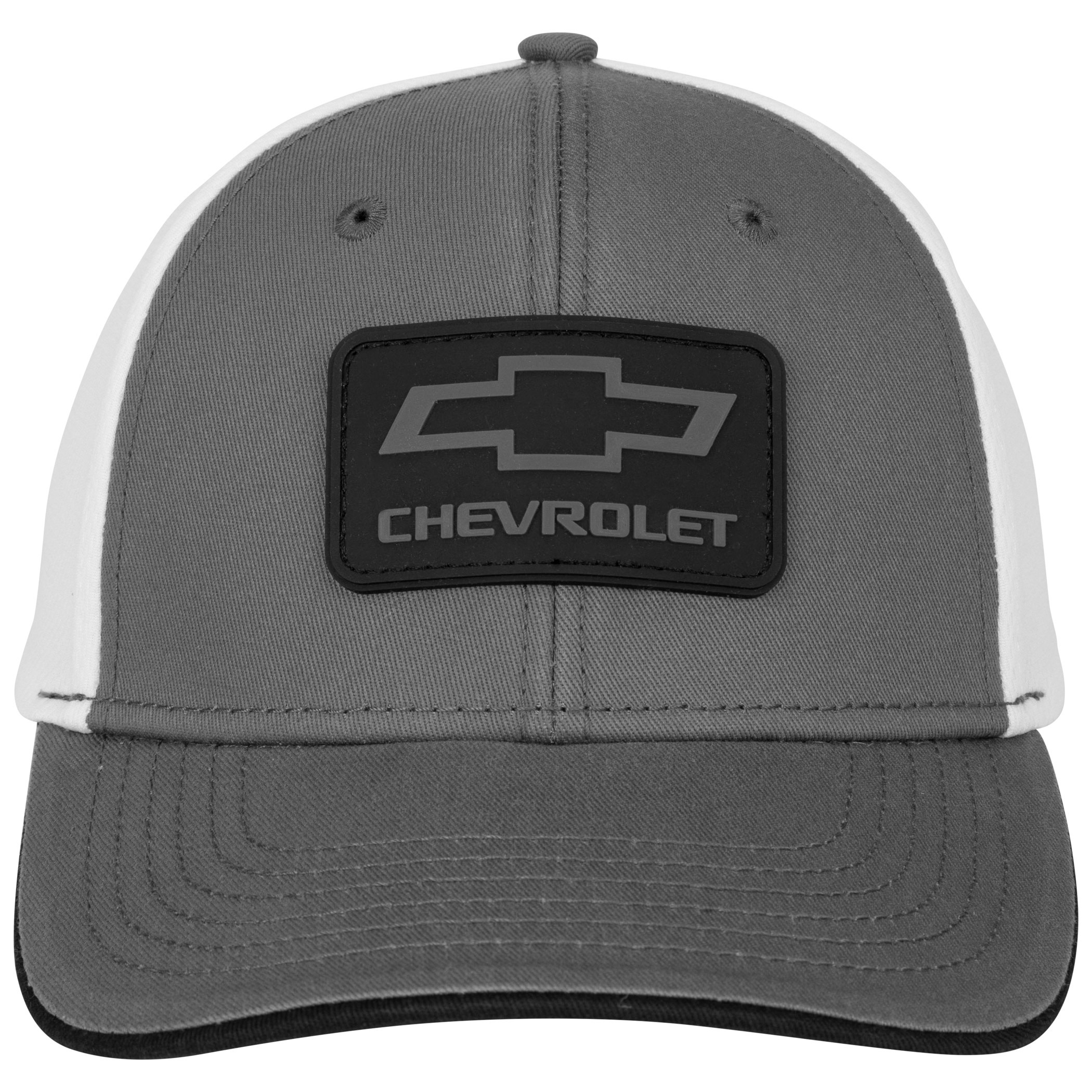 Chevy Chevrolet Rubber Patch Logo Grey Colorway Mesh Back Hat